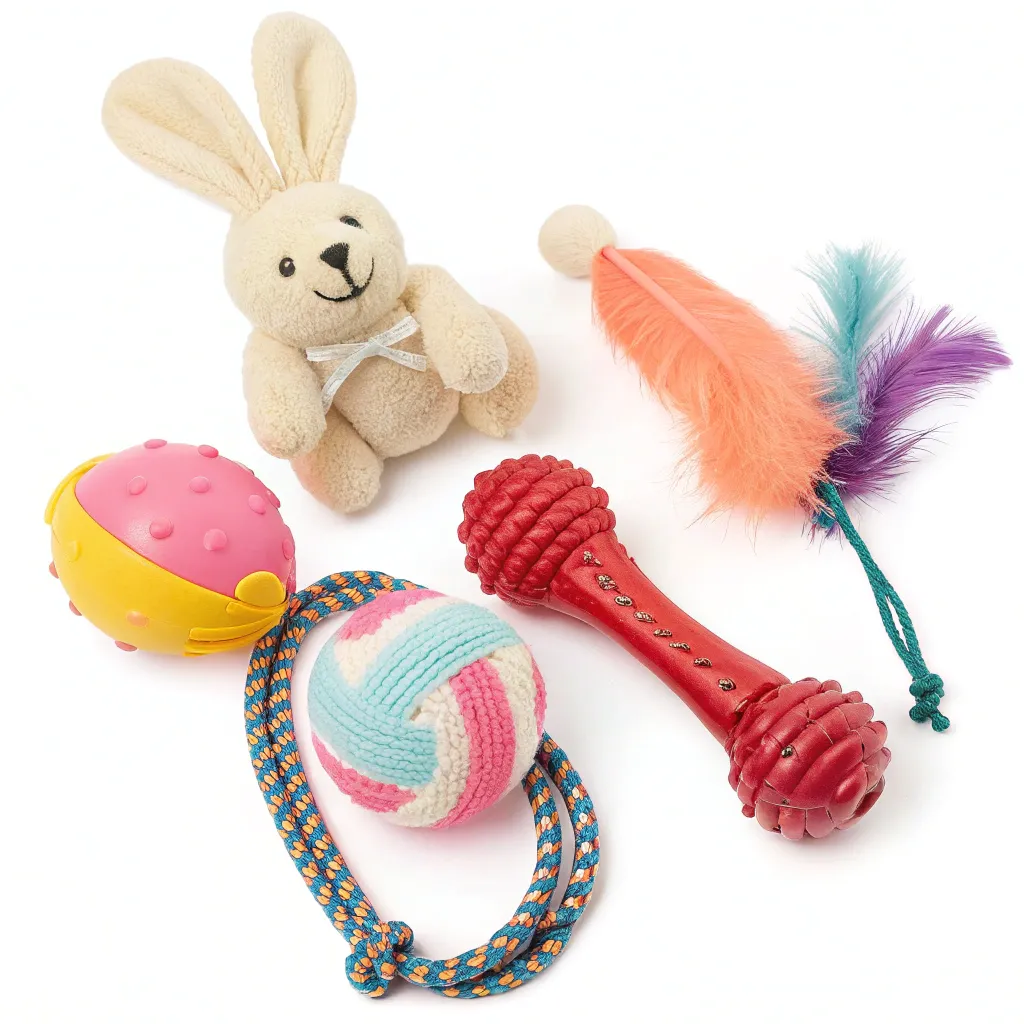 Assorted pet toys